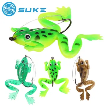 1Pcs Mini Soft Frog Lure 4.0cm/7.0g Floating Toman Swimbait 3D Eyes  Snakehead Fishing Bait Topwater Casting Lures with Double Hooks