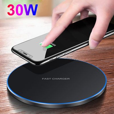 30W Fast Wireless Charger for iPhone 14 13 12 11 Pro Max XS XR X 8 Induction Wireless Charging Pad For Samsung S23 S22 S21 S20
