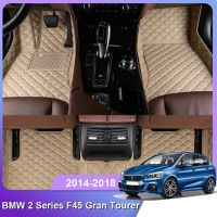 พรมเช็ดเท้ากำหนดให้พอดีกับรถสำหรับ BMW 2 Series พรม F45 Gran Tourer อุปกรณ์เสริมปรับแต่งพรมเนื้อหนาสำหรับขับขี่ด้านซ้ายมือ5ที่นั่ง