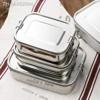 ✢☃ 304 Stainless Steel Square Lunch Box Sealed Insulation Bento Box Student Lunch Box Canteen Large Capacity Compartment Lunch Box