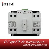 XT-Jotta Ats 2p Dual Power Automatic Transfer Switch 2p Circuit Breaker Mcb Ac 230v 16a 20a 25a 32a 40a 50a 63a 80a 125a