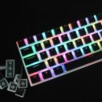 104คีย์ PBT PBT PBT Pudding Keycap สองสีฉีด OEM โปรไฟล์ DIY สำหรับ Gateron สวิตช์ MX เชอร์รี่แป้นพิมพ์เชิงกลสำหรับเล่นเกม Qingyuanshangmao