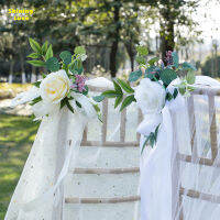 Artificial Flowers Bouquet Fake Flowers For Wedding Chair Back Decoration Photography Props