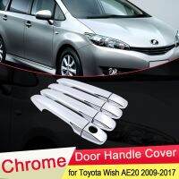 สำหรับโตโยต้าวิช20 AE20 2010 2011 2012 2013 2014 2015 2016 2017ที่ปิดที่จับประตูชุบโครเมียมที่จับประดับชุดแต่งรถอุปกรณ์เสริม