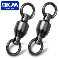 Fishing Ball Bearing Swivel 20~100Pcs with Double Solid Rings Heavy Duty Coppery &amp; Stainless Steel Accessories Connector Tackle Accessories