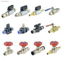 □ Pneumatic Ball Valve Quick Fitting 4 6mm 8mm 10mm 12mm Compressor Air Hose Water Tube Needle Adjust Flow Control Crane Coupling