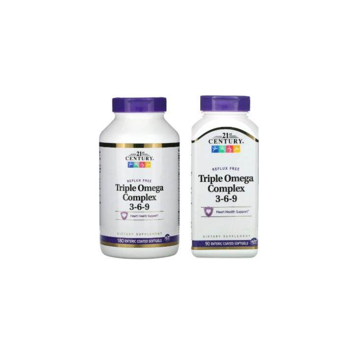 Healthy Taste 21st Century Triple Omega Complex 369 Flaxseed Oil Norwegian Cod Liver Heart