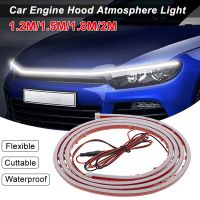 ◆◑▫ 1.2m/1.5m/1.8m/2m Universal Car Engine Hood Decorative Atmosphere Light LED Daytime Running Light Strip