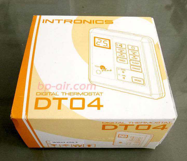 รีโมทมีสาย-ชุดคอนโทรล-intronics-dt04-รูม-แอร์-เครื่องปรับอากาศ-รีโมทคอนโทรล-ชนิดมีสาย-digital-thermostat-อินโทรนิค-รุ่น-dt04-ของแท้-รูมแอร์
