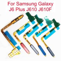 สำหรับ Samsung Galaxy J610 J610f J6 J6รวมถึงการสัมผัสรหัสลายนิ้วมือเซ็นเซอร์เปิดสายเคเบิลงอได้เมนูปุ่มหน้าแรกสวิตช์