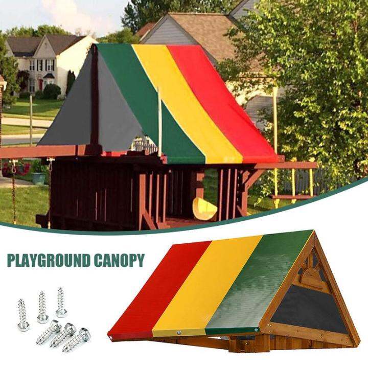 52"x89" Swing Set Replacement Tarp Waterproof Kids Playground Roof