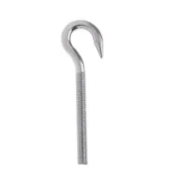 แพคคู่ 2 ตัว Heavy Duty 304 Stainless Steel Hook Bolt, Eye Screw Threaded Bolt - Silver, M10 (2450)