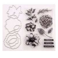Flower Seal Stamp With Cutting Dies Stencil Set DIY Scrapbooking Embossing Photo Album Decorative Paper Card Craft Art Handmade