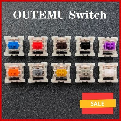 Outemu สวิตช์คีย์บอร์ดแบบกลไกสวิตช์3Pin แบบสัมผัสเชิงเส้นแบบคลิกตรงสวิตช์ RGB LED SMD การเล่นเกมเข้ากันได้กับสวิตช์ MX