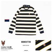 เสื้อยืดแขนยาว Memo ผ้า Cotton  รุ่น FACE STRIPE  LITTLEFOX สินค้าของแท้