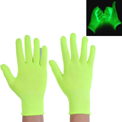 ถุงมือสีเขียวเรืองแสงเรืองแสงใน UV Neon Party Supplies Blacklight Glow In UV Light Theme อุปกรณ์ตกแต่งงานเลี้ยงวันเกิด
