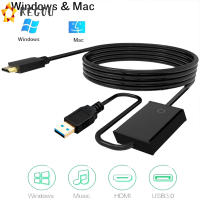 สายแปลงโลหะ Usb3.0เป็น Hdmi,สายวิดีโอเสียง1080P 1.8M