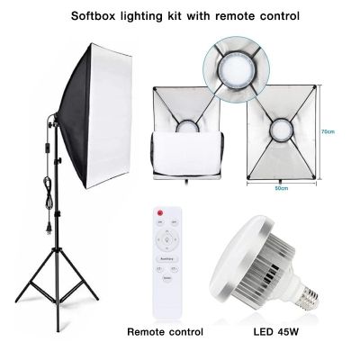 STUDIO 45 WATT WITH SOFTBOX 50X70 SET ไฟสตูดิโอ ไฟถ่ายสินค้า สตูดิโอถ่ายภาพ ไฟไลฟ์สด ไฟถ่ายแบบ