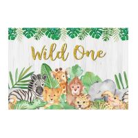 Jungle Animals Backdrop Happy Birthday Party Decor Kids Wild One Safari Birthday Decor Jungle Themed Party Supplies