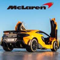 A132 Mclaren 600LT ของเล่นรถรุ่น Alloy Diecast Sound Light ดึงกลับรถของเล่นสำหรับชายคอลเลกชันตกแต่งวันเกิดของขวัญ