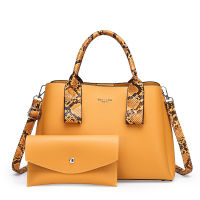 Women Bag Handbag Set Leather Hand Bag New Fashion Handbags Snake Pattern Top Handle Bags Female Purse Ladies Shoulder Bag Beg Tangan Wanina