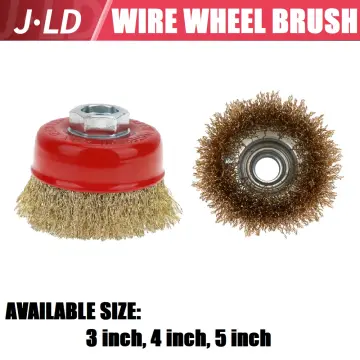 3inch Cup Wire Brush 1/4in Shank Deburring Rust Remover Cleaning