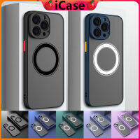 ??iCase แม่เหล็ก magnetic case เคสไอโฟน iphone  14 13 12 11 pro promax plus  พื้นผิวฝ้า(ลายนิ้วมือไม่ติด) ชาร์จแบบไร้สาย PHONE CASE