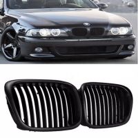 2Pcs Car Front Black Wide Kidney Grille Grill For BMW E39 5 series 525/528/530/535/540/M51997 1998 1999 2000 2001 2002 2003