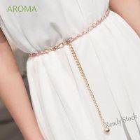 【hot sale】 ✁◑☋ B55 AROMA High Quality Waist Belt Fashion Waist Chain Pearl Big Apparel Wedding Dress Gold Plated Casual Chain/Multicolor