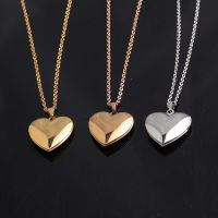 Stainless Steel Photo Frame 45cm Chain Necklace Heart Locket Pendant Necklace