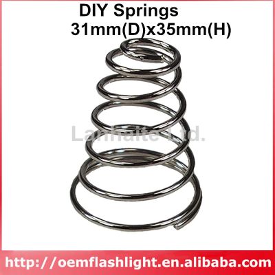 DIY Nickel-plated Battery / Driver Contact Support Springs 31mm(D)x35mm(H) for Flashlights ( 1 pc ) Electrical Connectors