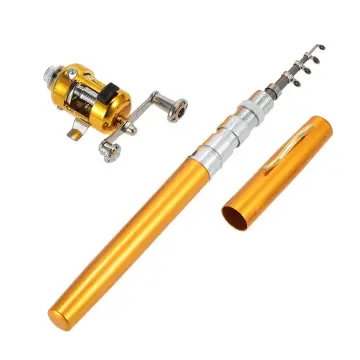 Mini Portable Pocket Fish Pen Aluminum Alloy Fishing Rod Pole Reel