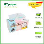 HỎA TỐC Khăn giấy rút mini bear Nhật Bản gói 300 tờ x 4 lớp - HTpaper