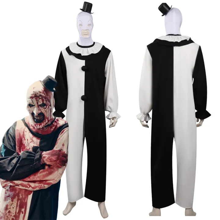 【NEW】 Terrifier 2 Art the Clown Cosplay Costume Jumpsuit Hat Outfits ...