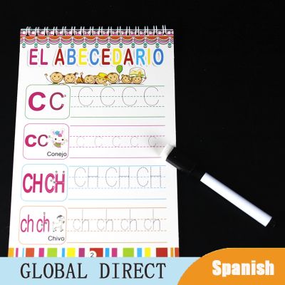 Reusable Magic Copy Book Writing Spanish Alphabet For Kids Childrens Learn Spanish Books Calligraphic Practice Montessori Toys