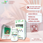 Combo viên uống trắng da chuyên sâu 120 viên Glutathione Collagen GH và L