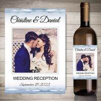 【CW】 20pcs Custom Wine Bottle Stickers Personalized Wedding Engagement Printing Photo Labels Picture Text