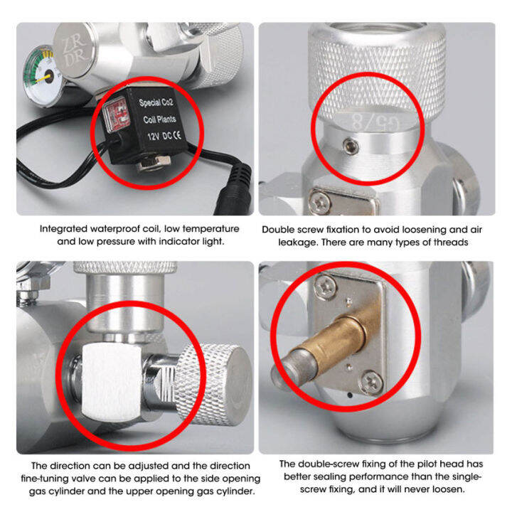 พิพิธภัณฑ์สัตว์น้ำ-diy-co2-regulator-วาล์วน้ำ-v-วาล์วเครื่องทำฟองอากาศวาล์วตัดแต่งคาร์บอนไดออกไซด์เม็ดเครื่องกำเนิดไฟฟ้า-diy-กระบอกเครื่องกำเนิดไฟฟ้า