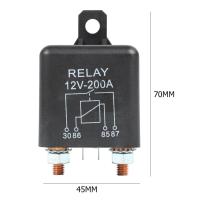 12V 200 Amp Heavy Duty Split Charge/Winch Relay For Car Van Boat Marine 4 Pin  Normally Open Type Contact Form 70X45x45mm