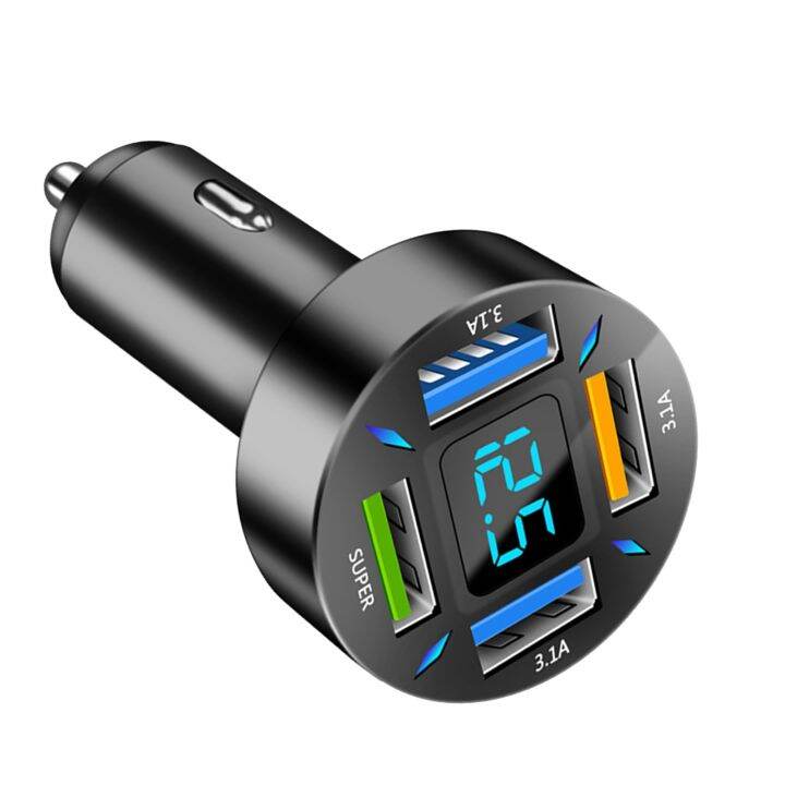 lz-fast-charging-4ports-pd-usb-66w-car-charger-adapter-led-display-qc-3-0-accessoriescar-gadgets-and-accessories