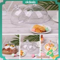 OKDEALS Transparent Dust-proof Round Dish Party Decoration Creative Acrylic Food Cover Fruit Display Holder Cake Bread Plate Dust-Proof Food Cover