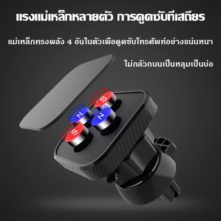 ที่วางมือถือแม่เหล็กรถ-ช่องระบายอากาศ-ฟังก์ชันแม่เหล็ก-magnetic-เหมาะสำหรับรถยนต์ทุกคัน-เหมาะสำหรับโทรศัพท์มือถือทุกรุ่น