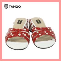 TANGO รองเท้าแฟชั่นสตรีรุ่น FARI-A รองเท้าหนังงูแท้ ส้น 2 นิ้ว