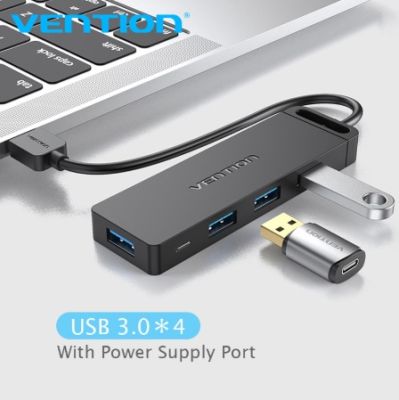 Vention USB 3.0 HUB 4 Port Adapter Splitter [ยาว 1 เมตร] High Speed OTG for Macbook PC Computer Accessories Adapter USB Hab