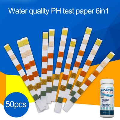 Ph Test Strips 6 In 1 Pool And Spa Water Quality Test Strips Measuring Paper Inspection Tools