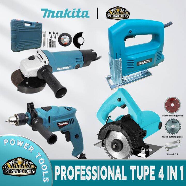 【4in1 Woodworking set】Circular Saw And Angle Grinder And Impact dril ...