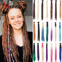 Leeons Synthetic 20 Inch Ombre Color Dreadlock Extensions Crochet Locs Braids 5Pcs/Lot All Handmade Hair Extension For Women