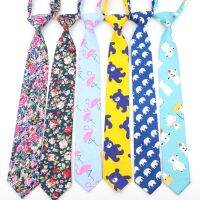 Fashion School Skinny Ties For Boys Girls Casual Cartoon Animal Solid Color Floral Plaid Necktie Simple Lazy Slim Student Tie