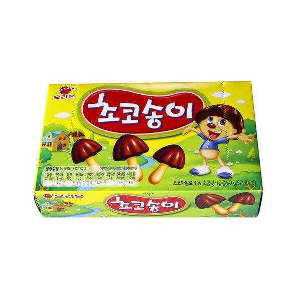 [Children Favourite】Korea Orion Chocolate Biscuit E song Mushroom Snack ...