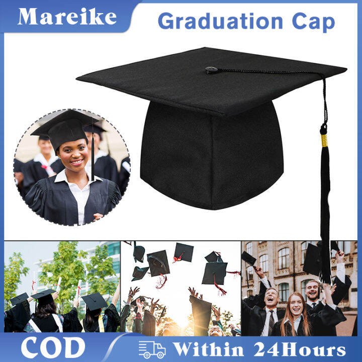 Unisex Adult Graduation Cap Black Graduation Hat for High School and